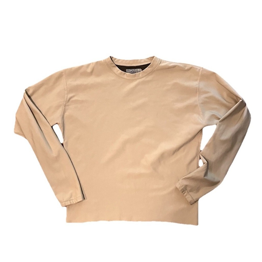 Dri-Duke Moisture Control L/S T-Shirt Compression Sz L Military Sand‎ Crew Neck